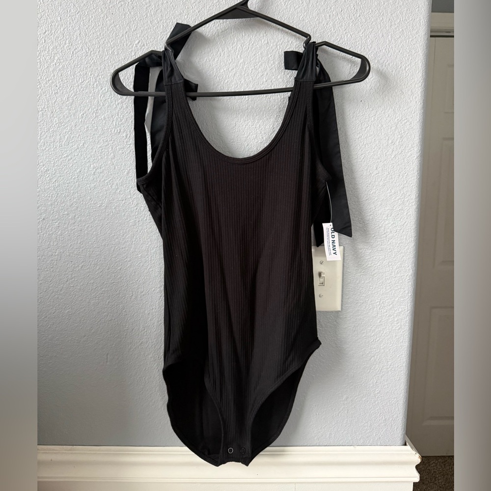 Old Navy Black Ribbed Bodysuit